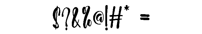 Adielah Regular Font OTHER CHARS