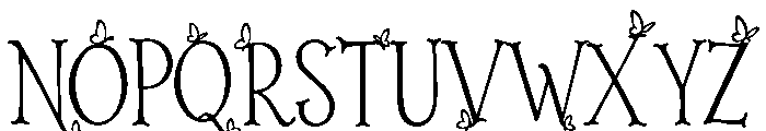 Adora Butterfly
 Regular Font UPPERCASE