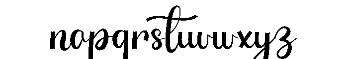 Advance Elegant Font LOWERCASE