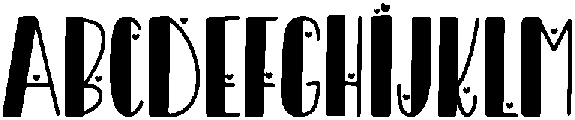 ADORABLE Regular otf (400) Font UPPERCASE