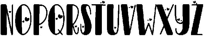 ADORABLE Regular otf (400) Font UPPERCASE