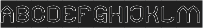 ADVENTURER-Hollow-Inverse otf (400) Font UPPERCASE