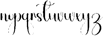 Adelia Regular otf (400) Font LOWERCASE