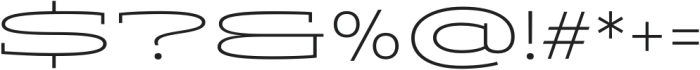 Aderos Extra Light Stretch otf (200) Font OTHER CHARS