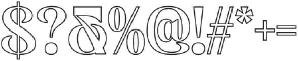 Adevas Outline otf (400) Font OTHER CHARS