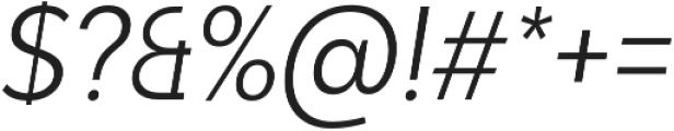 Adlinnaka Condensed Oblique Light otf (300) Font OTHER CHARS