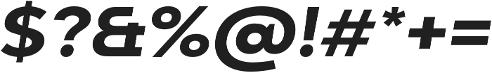 Adlinnaka Expanded Oblique Bold otf (700) Font OTHER CHARS