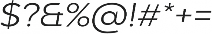 Adlinnaka Expanded Oblique Light otf (300) Font OTHER CHARS