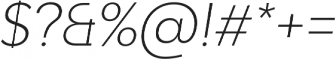Adlinnaka Oblique Ultra Light otf (300) Font OTHER CHARS