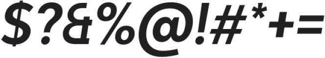 Adlinnaka Semi Bold Condensed Italic otf (600) Font OTHER CHARS