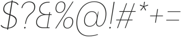 Adlinnaka Thin Condensed Italic otf (100) Font OTHER CHARS