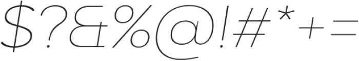Adlinnaka Thin Expanded Italic otf (100) Font OTHER CHARS