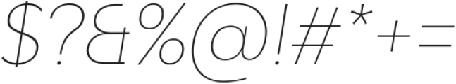 Adlinnaka Thin Italic otf (100) Font OTHER CHARS