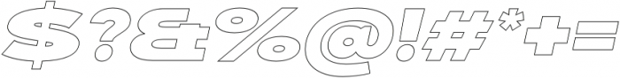 Adlinnaka Ultra Ultra Outline Italic otf (900) Font OTHER CHARS