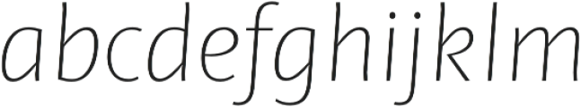 Ador ExtraLight-Italic otf (200) Font LOWERCASE