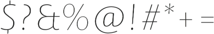 Ador UltraLight-Italic otf (300) Font OTHER CHARS