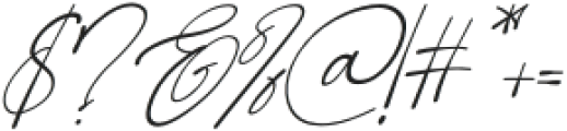 Adoration Signature Regular otf (400) Font OTHER CHARS