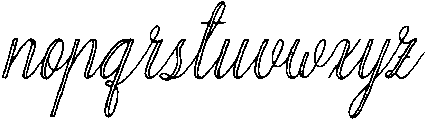 Adore Studio Outline ttf (400) Font LOWERCASE