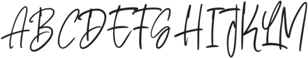 Adusian Signature Regular otf (400) Font UPPERCASE