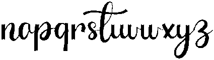 Advance Elegant Regular otf (400) Font LOWERCASE