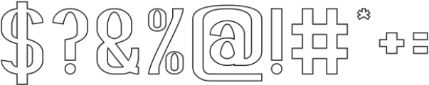 Advance Technology-Hollow otf (400) Font OTHER CHARS