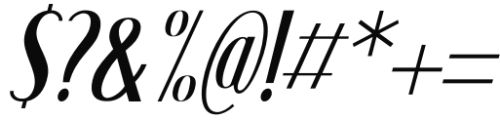 Adagietto Italic Font OTHER CHARS