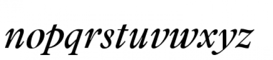 Addington Italic Font LOWERCASE