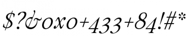 Addington Thin Italic Font OTHER CHARS