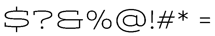 ADEROSTRIAL-ExtLtExp Font OTHER CHARS