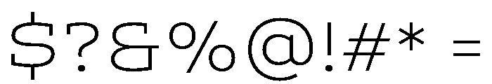 ADEROSTRIAL-ExtraLight Font OTHER CHARS