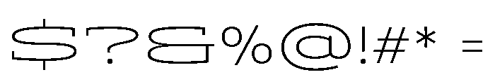 ADEROSTRIAL-ExtraLightWide Font OTHER CHARS