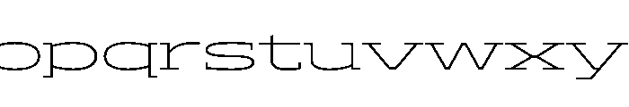 ADEROSTRIAL-ExtraLightWide Font LOWERCASE