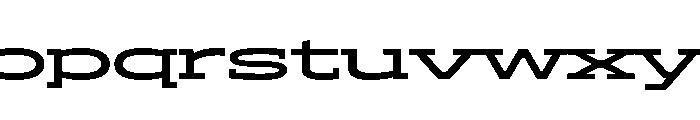 ADEROSTRIAL-SemiBoldWide Font LOWERCASE