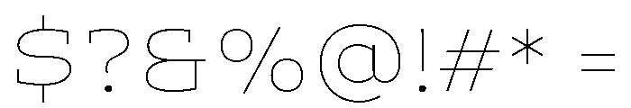 ADEROSTRIAL-Thin Font OTHER CHARS