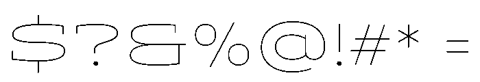 ADEROSTRIAL-ThinExpanded Font OTHER CHARS