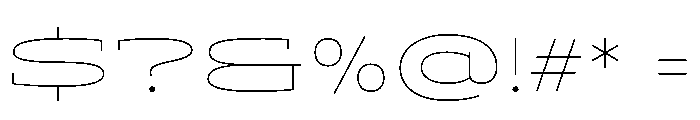 ADEROSTRIAL-ThinWide Font OTHER CHARS