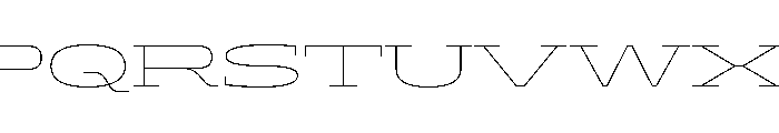 ADEROSTRIAL-ThinWide Font UPPERCASE
