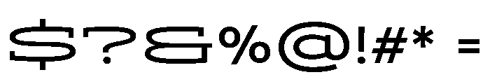 ADEROSTRIAL-Wide Font OTHER CHARS
