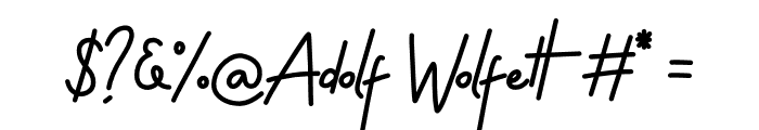 ADOLF WOLFETT DEMO Font OTHER CHARS