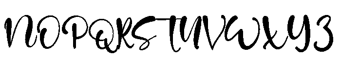 Adam Script Font UPPERCASE