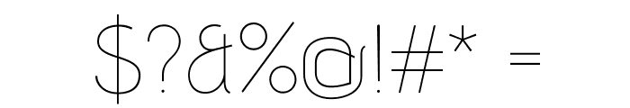 AdventPro-Thin Font OTHER CHARS