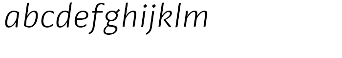 Adagio Sans Light Italic Font LOWERCASE