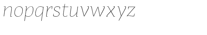 Adagio Serif Extra Light Italic Font LOWERCASE