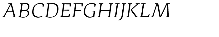 Adagio Serif Light Italic Font UPPERCASE