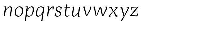 Adagio Serif Light Italic Font LOWERCASE