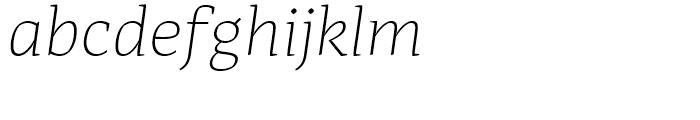 Adagio Serif Thin Italic Font LOWERCASE