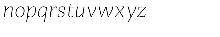 Adagio Serif Thin Italic Font LOWERCASE
