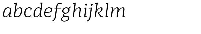 Adagio Slab Light Italic Font LOWERCASE