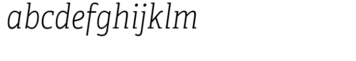 Adelle Condensed Thin Italic Font LOWERCASE
