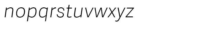 Adelle Sans Thin Italic Font LOWERCASE
